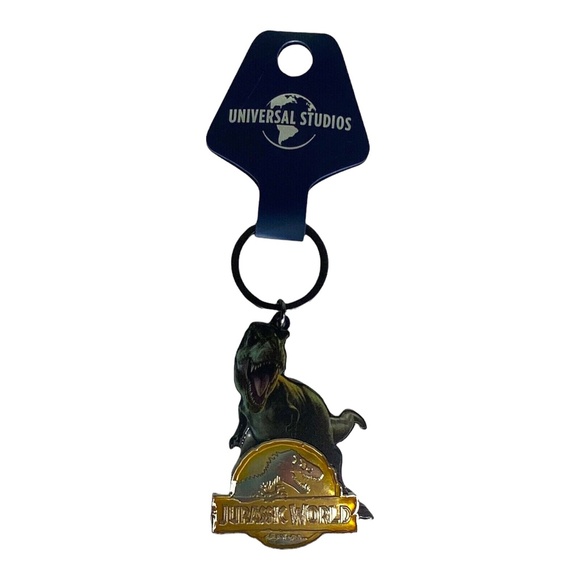 Universal Studios Jurassic World Amber Logo with T-Rex Keychain - Picture 2 of 2